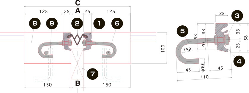 標準設置断面図