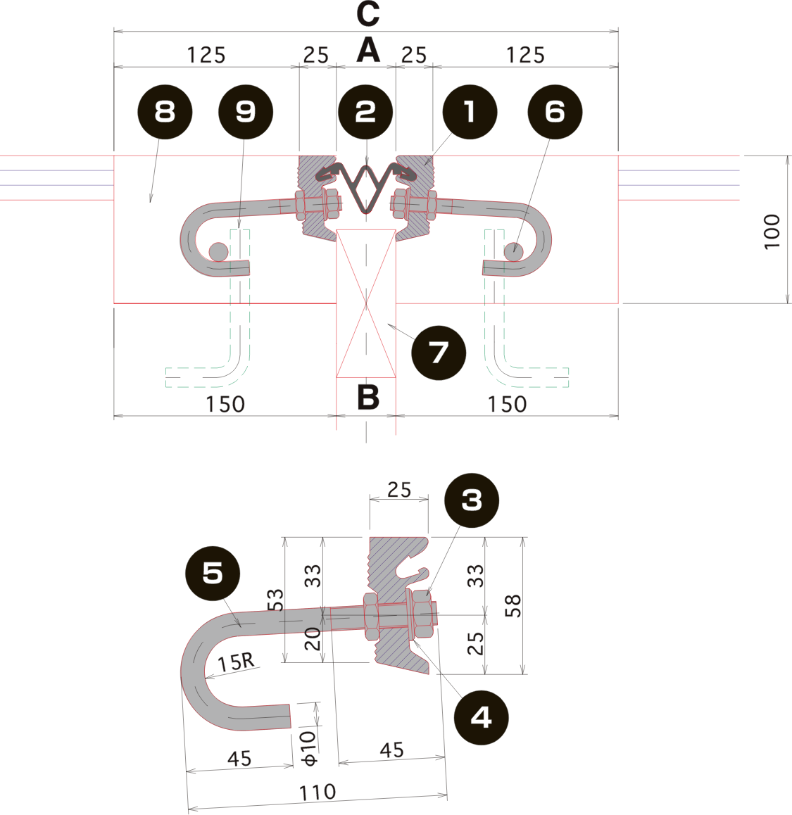 標準設置断面図